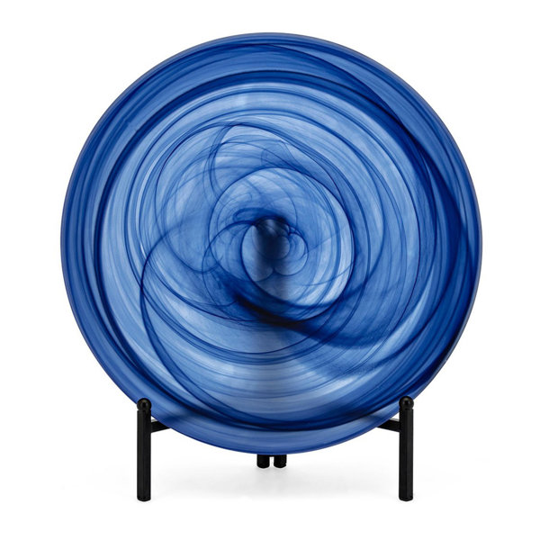 Ivy Bronx Medau Textured Surface Glass Decorative Plate Wayfair Canada